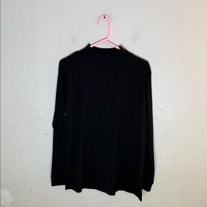 Kerenhart Black Mock Neck Long Sleeve Top Size 1X